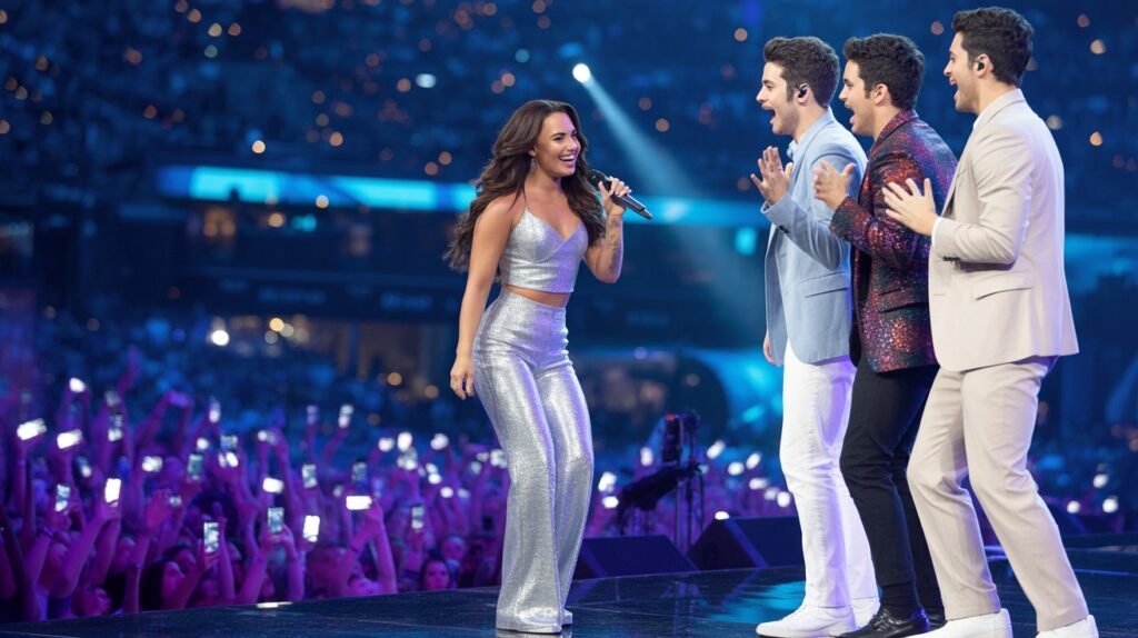 Demi Lovato Surprises Jonas Brothers Concert